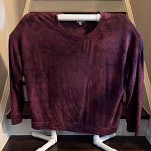 Nine Britton Deep Burgundy Crew Neck Sweater